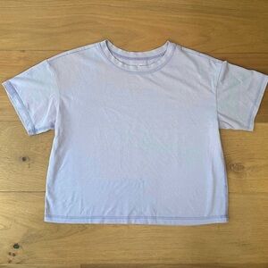 Hanna Andersson Lavender Boxy Cropped  T-Shirt - Girls 12/Large/150cm